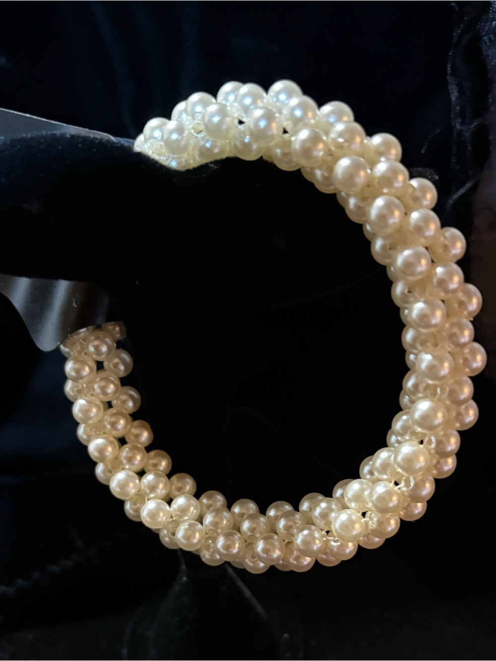 Classic Ivory Pearl Cluster Bangle Bracelet - Women Jewelry